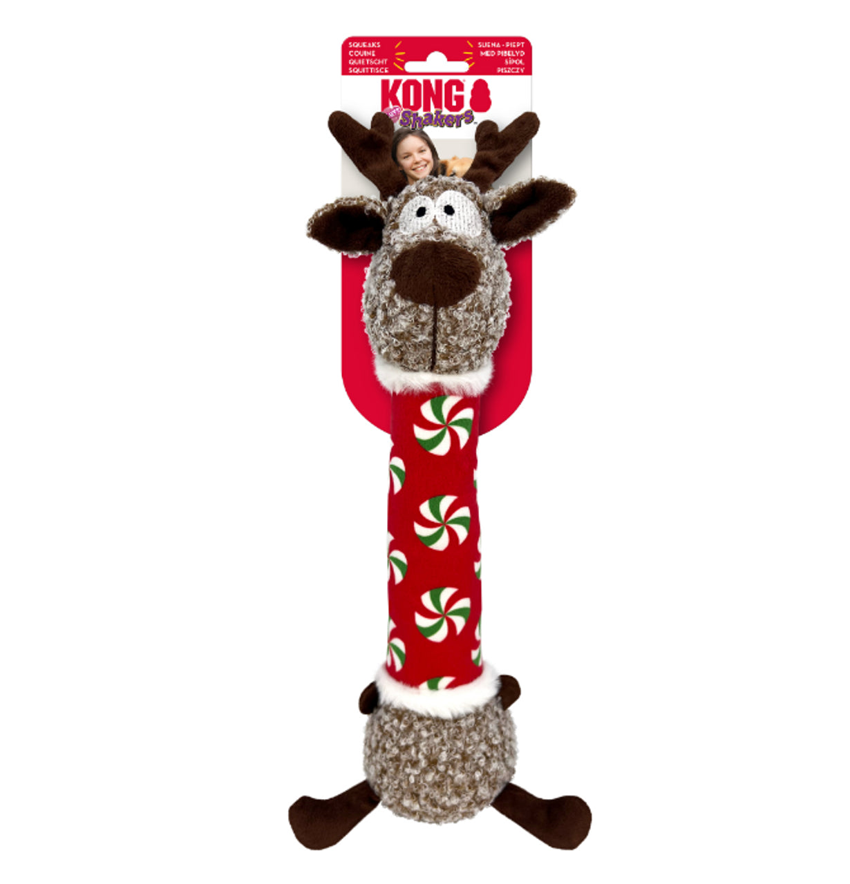 - Pet educational toy recommendationsKONG Shakers Luvs Reindeer Dog Toy