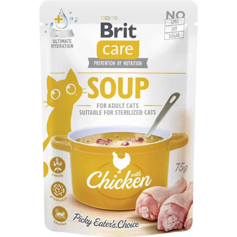 BRIT CARE Soup, ukusna supa za probirljive mačke, s piletinom, 75g