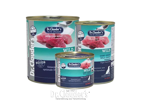 - Dog food helps the digestive systemDr Clauder's Selected Meat - Game