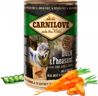  -Fish-containing dog foodCarnilove Wild Adult Duck & Pheasant