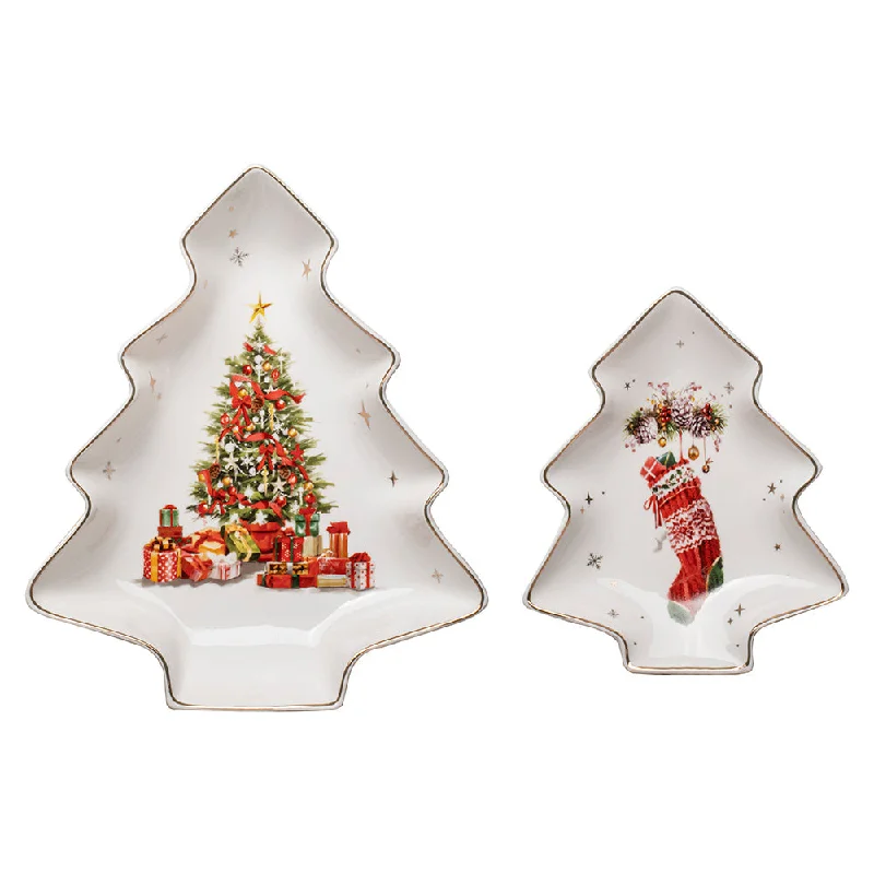 Ashdene Spirit of Christmas Set of 2 Tree Platters