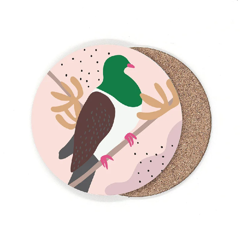 100% NZ Coaster Cut out Kererū