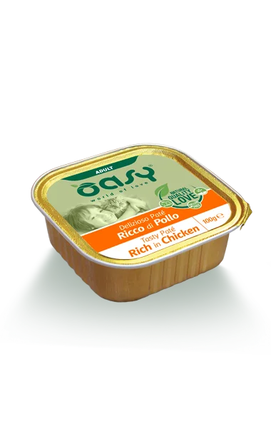 - Food for large dogsOasy Wet Cat - Delizioso Pate Adult rich in CHICKEN