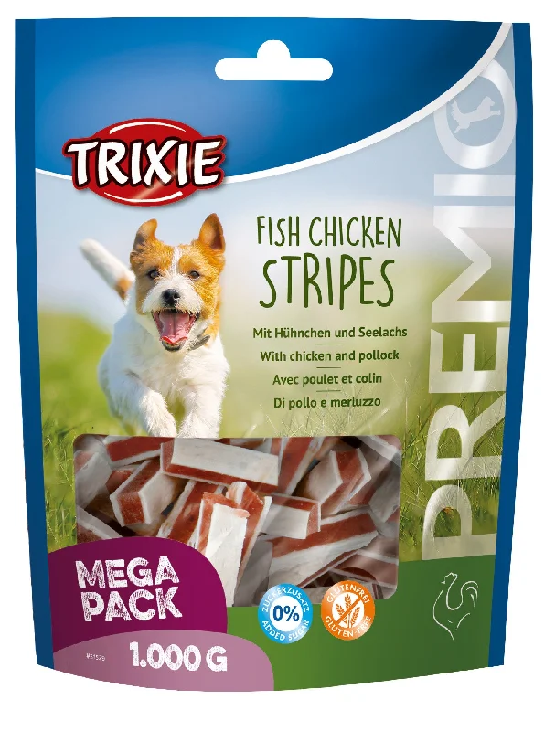 - Dog food recommendations for multi-dog householdsPREMIO Fish Chicken Stripes