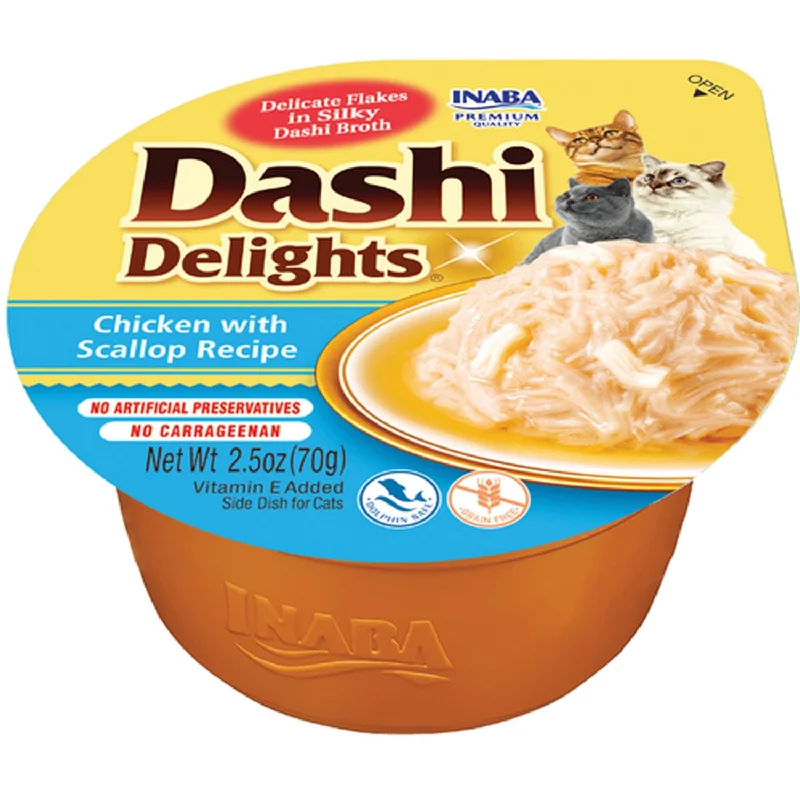 DASHI Delights za mačke, čorba s komadima piletine i školjkama, 70g