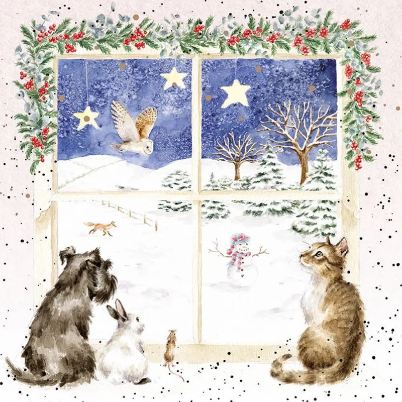 Wrendale Joy To The World Dog & Cat Boxed Christmas Cards