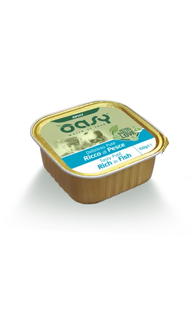 - Dog food for pregnancy and lactationOasy Wet Dog - Delizioso Pate Adult rich in FISH