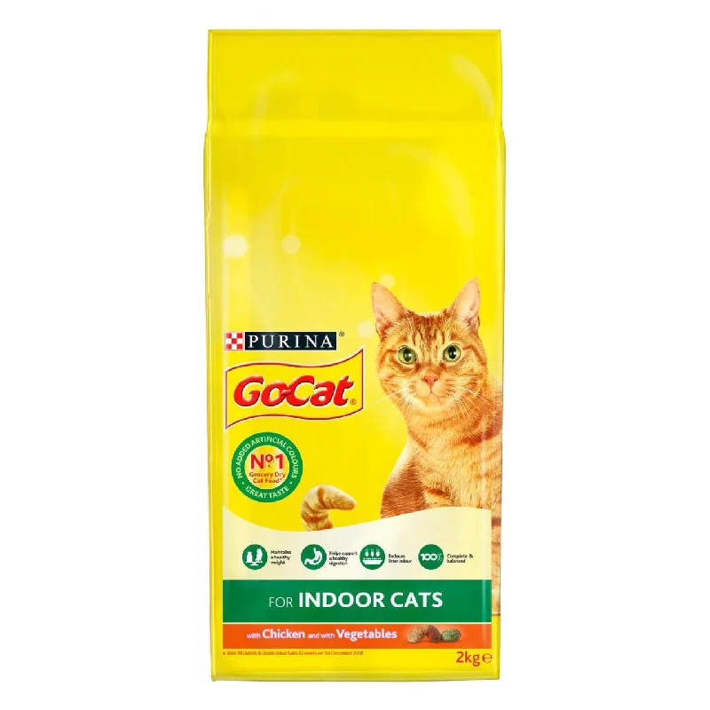    - Outdoor cat food  Go-Cat Indoor Cat Dry Cat Food Chicken and Garden Greens 2kg