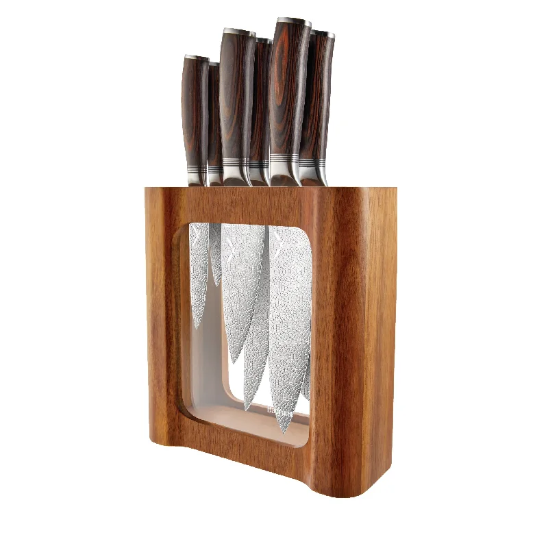 Baccarat Le Connoisseur Laval 7 Piece Knife Block