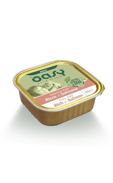 Dog FoodOasy Wet Cat - Delizioso Pate Adult rich in SALMON