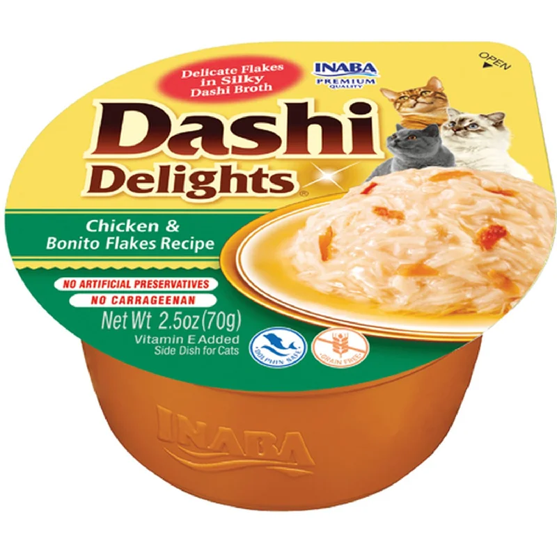 DASHI Delights za mačke, čorba s komadima piletine i Bonito pahuljicama, 70g