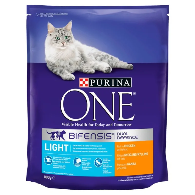    - Grain-free cat food recommendations  Purina ONE Light Dry Cat Food Chicken and Wheat 800g