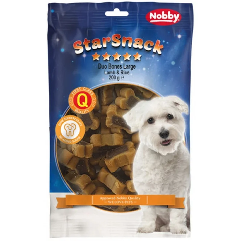 NOBBY StarSnack, Poslastica za pse Duo Bones L s jagnjetinom i pirinčem, 200g