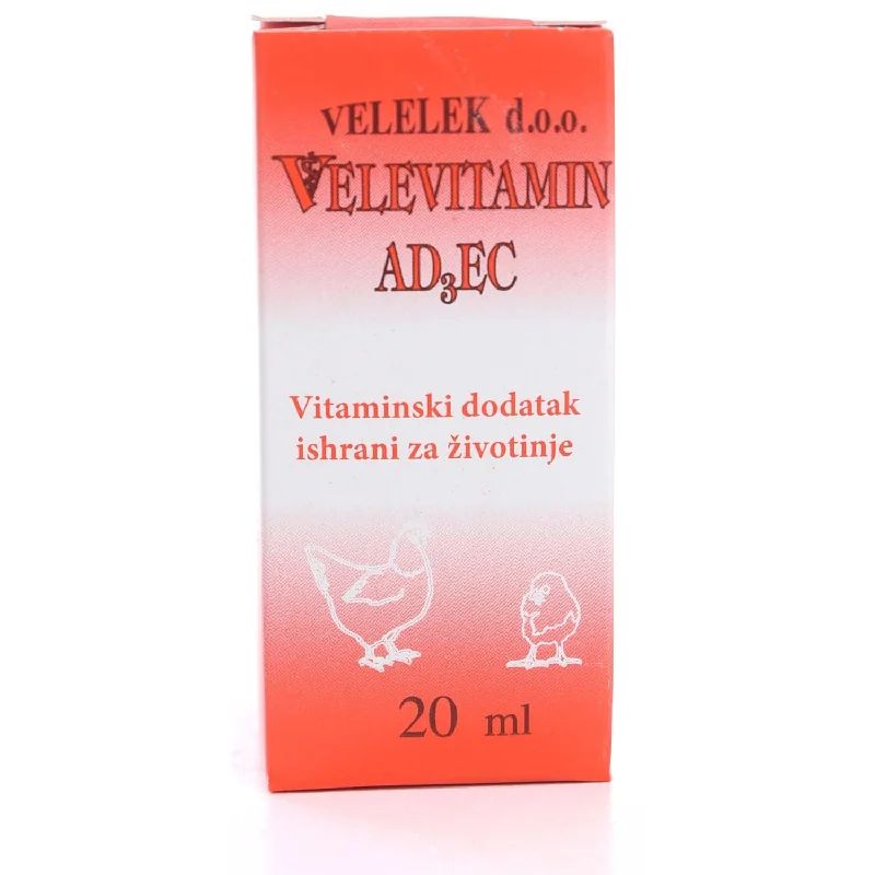 VELE Rastvor Vitamin AD3EC s kompleksom vitamina (a) 20ml