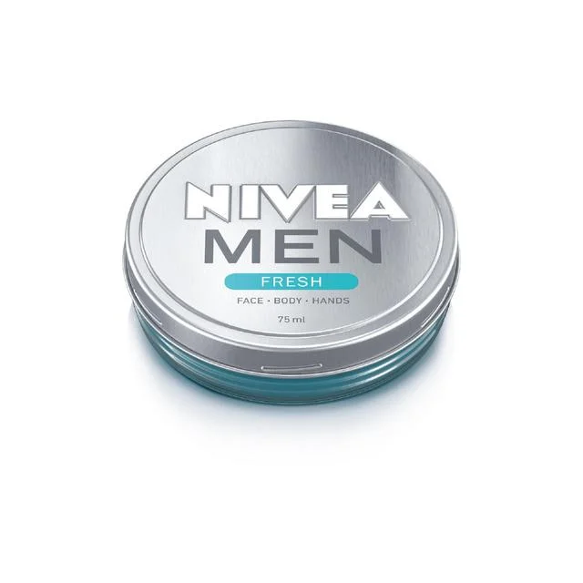 NIVEA MEN Fresh Creme Moisturiser Cream for Face Body & Hands   75ml