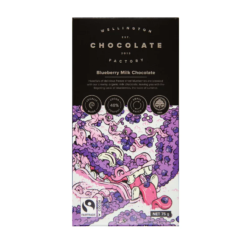 Wellington Chocolate Factory Blueberry Milk Bar 75g