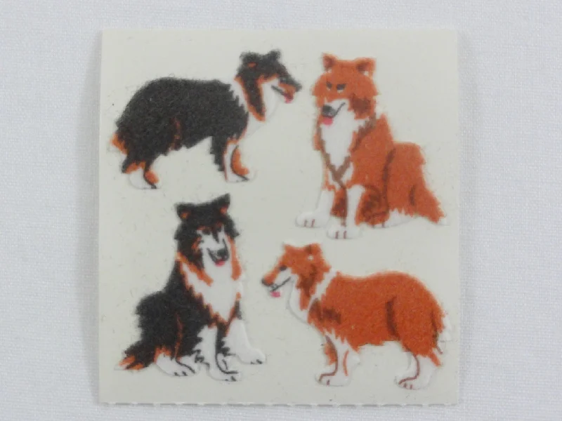 Sandylion Dog Fuzzy Sticker Sheet / Module - Vintage & Collectible