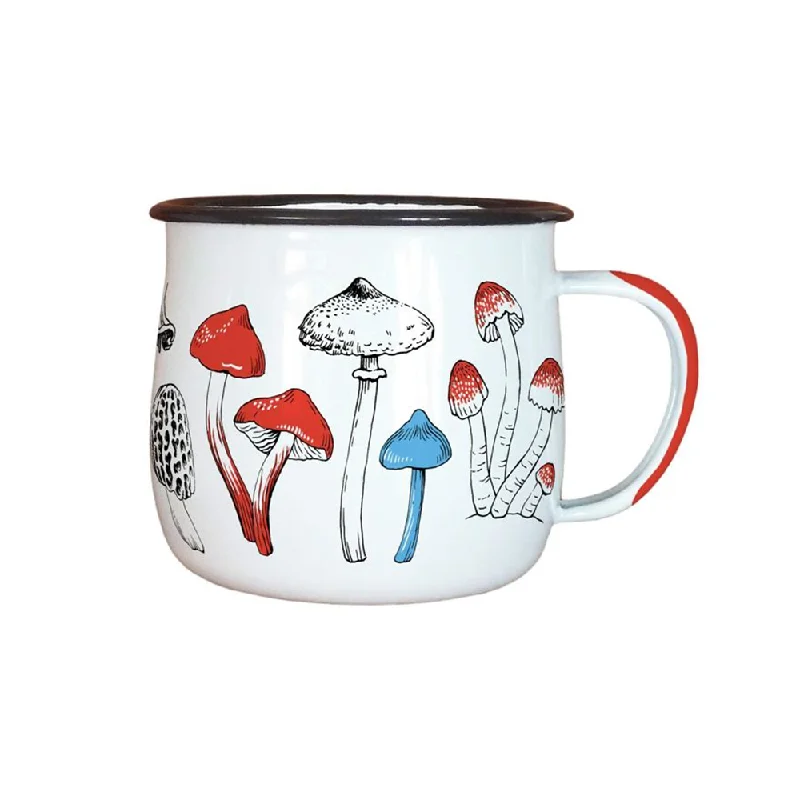 Wolfkamp and Stone Enamel Mug NZ Fungi