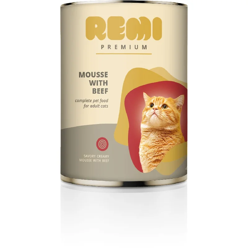 REMI Premium, Mousse s govedinom, za mačke, 400g