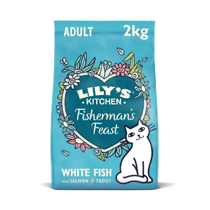    - Hypoallergenic cat food  Lily's Kitchen Cat Fisherman's Feast White Fish with Salmon Dry Food 2kg