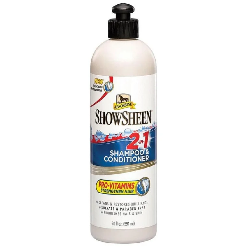 with the functions of decontamination, deodorization, and nourishment.ABSORBINE SHOWSHEEN 2-IN-1 SHAMPOO & CONDITIONER