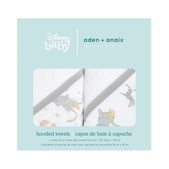 Aden + Anais Hooded Towel Dumbo   2 per pack