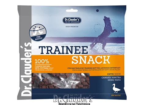 - ProNevus dog food palatabilityDr Clauder's Premium Duck Trainee Snacks, 500g