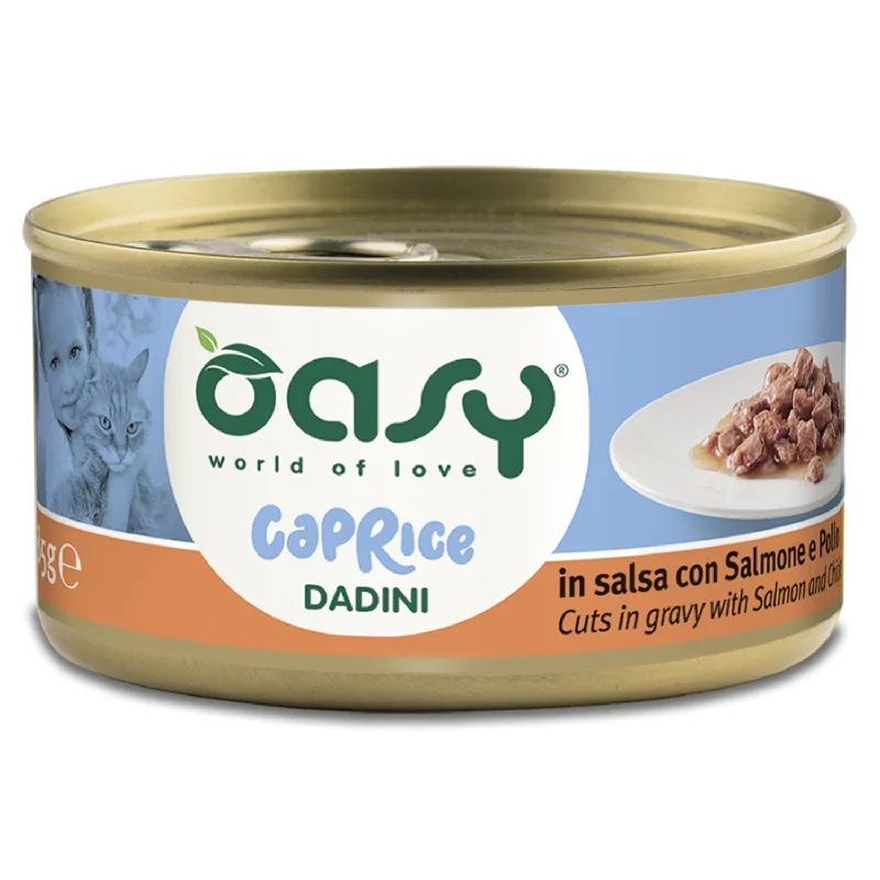 OASY Caprice Cuts s Lososom i Piletinom, sočni komadići u sosu za mačke, 85g