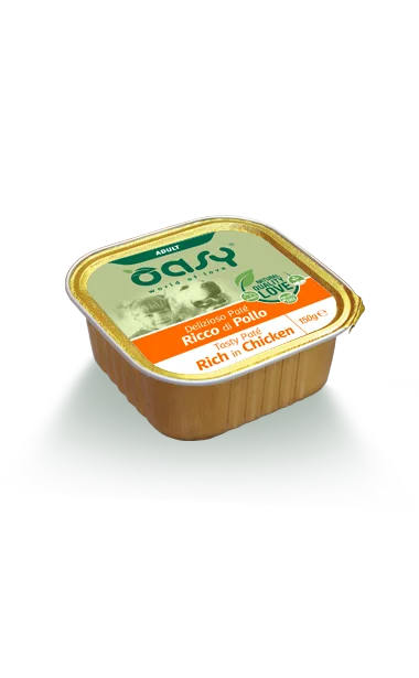 - How is Birgi dog foodOasy Wet Dog - Delizioso Pate Adult rich in CHICKEN