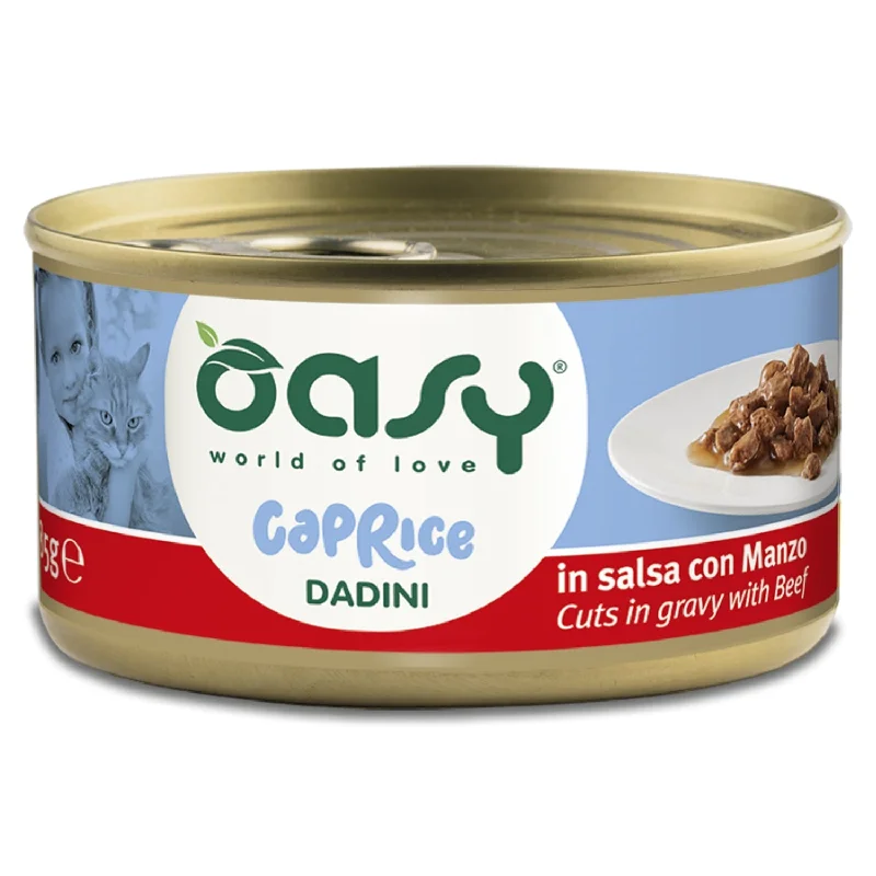 OASY Caprice Cuts s Govedinom, sočni komadići u sosu za mačke, 85g