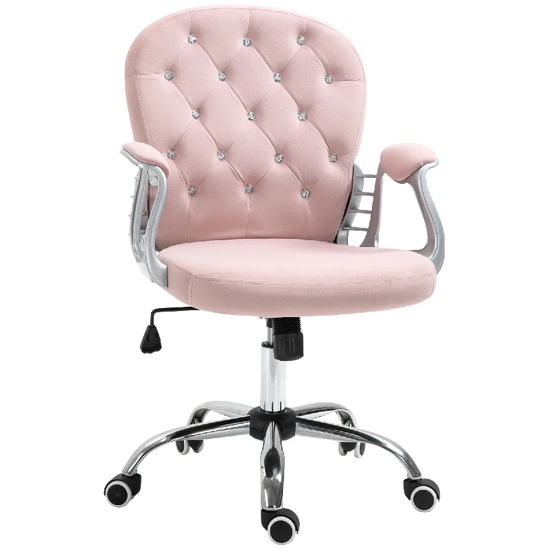 Vinsetto Office Chair with Diamond Tufted Velour