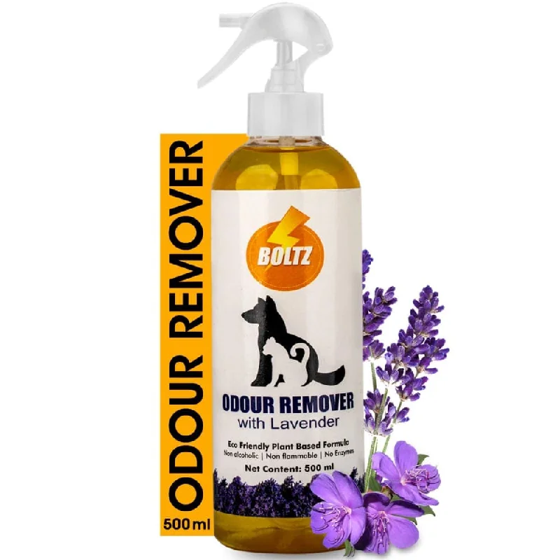 8. **Dog snack bag is portable**Boltz Odour and Urine Smell Remover with Lavender for Dogs and Cats