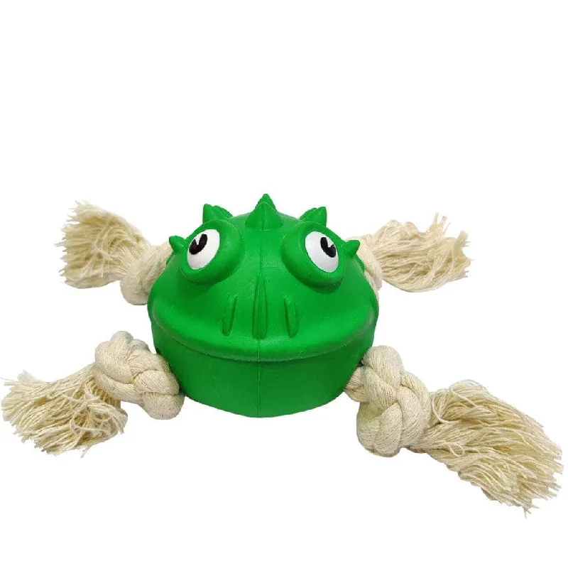 3. **Pet food bowl is anti-slip design**Pawsindia The Mighty Toad Toy for Dogs