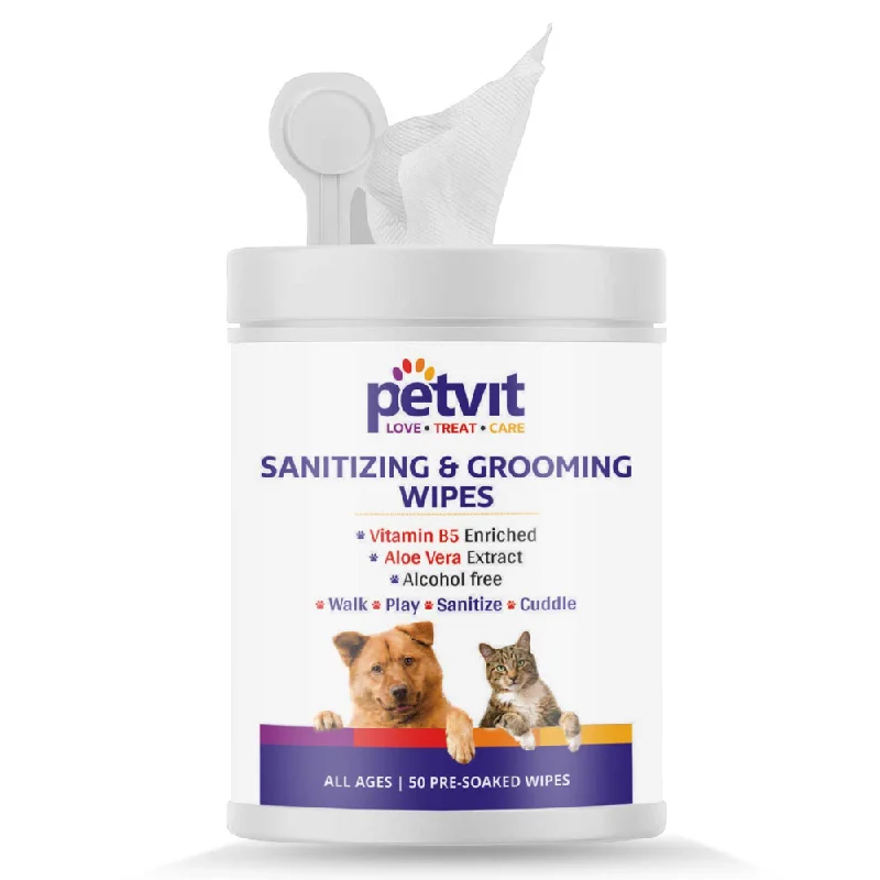 4. **Pet toys are bite-resistant and wear-resistant**Petvit Sanitizing & Grooming Wipes for Dogs and Cats